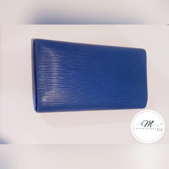 Authentic LOUIS VUITTON.                  Pochette Port Monet Credy Epi - Picture 2 of 10